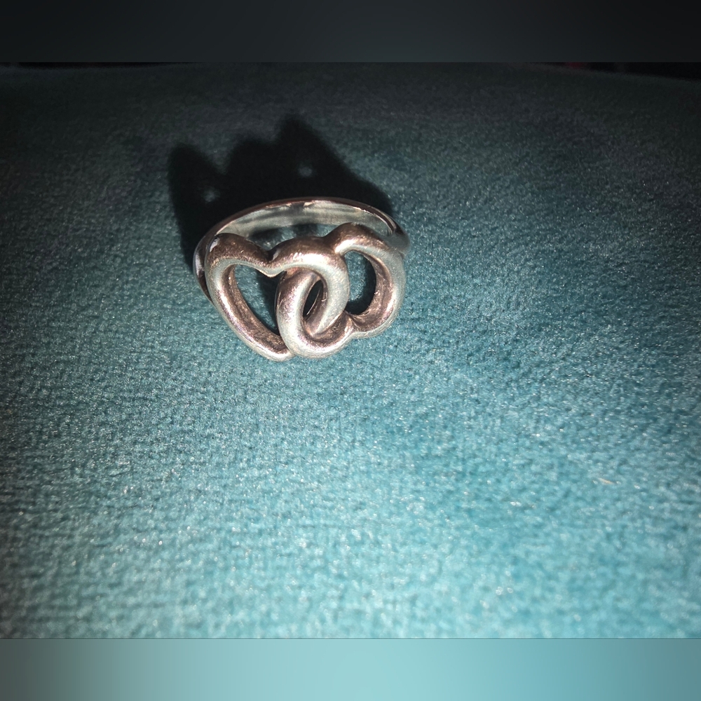 *Retired JAMES AVERY Double Silver Heart Ring